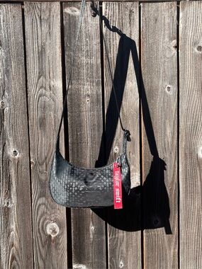 Reputation Album Taylor Swift black snakeskin handbag
